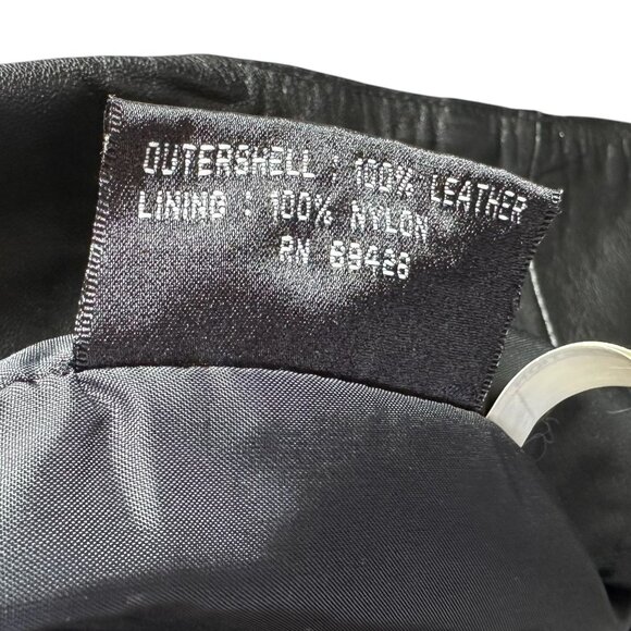 Vintage 90's Wilson's Black Leather Jacket Slouchy Oversize Women's Size Small - Picture 8 of 10